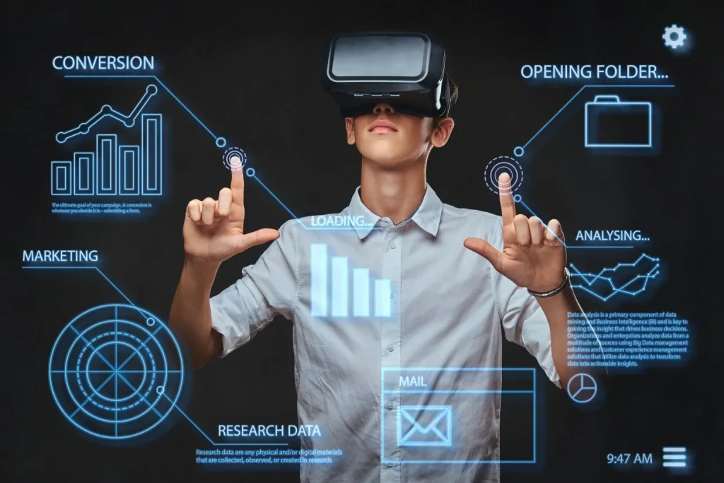 teenager dressed white t shirt using virtual reality glasses with graph charts numbers lines technology concept 1536x1024.jpg