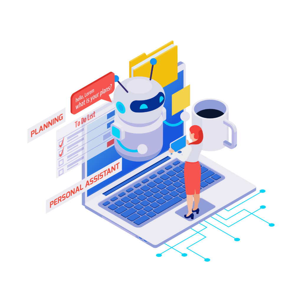 2002.i039.010 chatbot messenger ai isometric set 07
