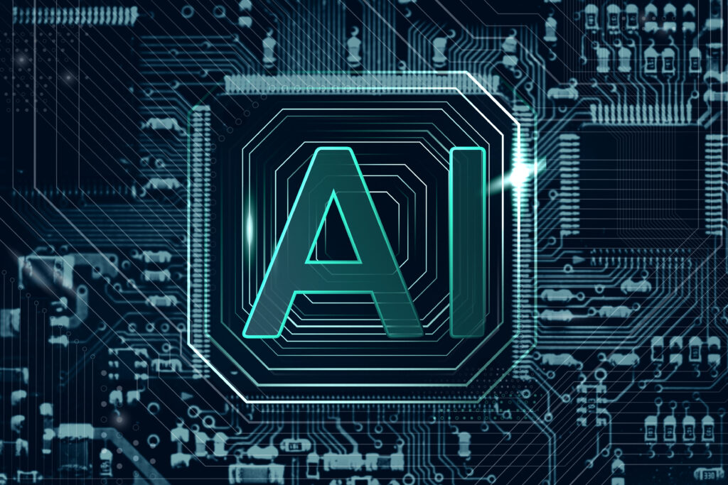 ai technology microchip background futuristic innovation technology remix