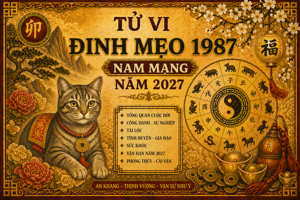 Tử vi Đinh Mão 1987 nam mạng năm 2027