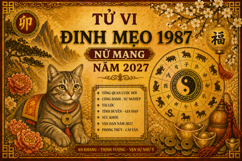 Tử vi Đinh Mẹo 1987 nữ mạng năm 2027