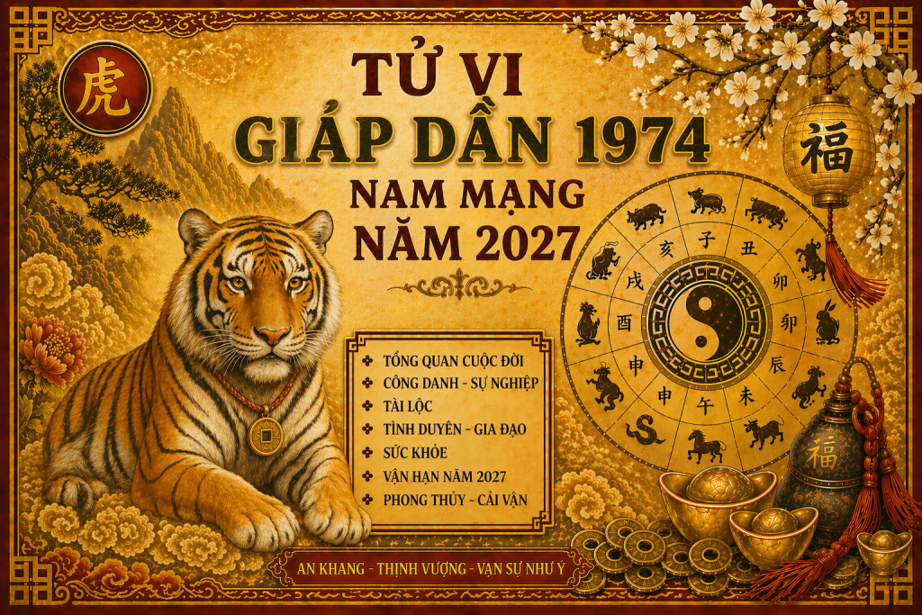 Tử vi Giáp Dần 1974 nam mạng năm 2027