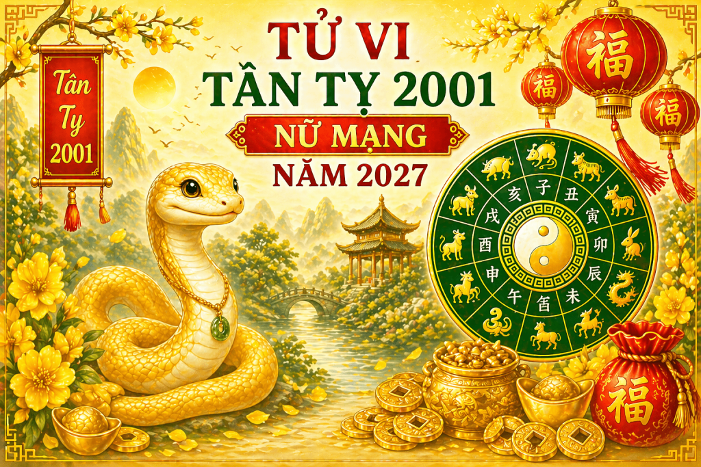 Tử vi Tân Tỵ 2001 nữ mạng năm 2027