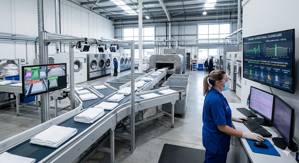 AI Trong Giặt Là Công Nghiệp (Commercial Laundry): Tự Động Phân Loại, Tối Ưu Hóa Chất 1 6868dd54 b5ab 4c63 a06d 957babc72544