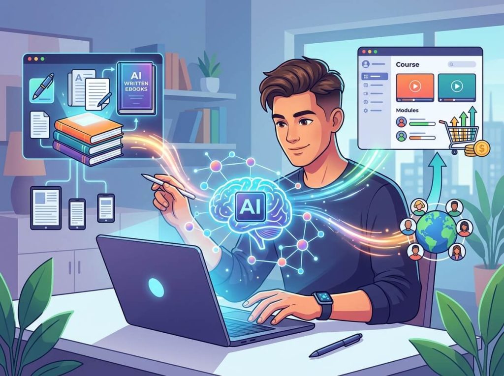 Ứng dụng AI viết sách Ebook bán khóa học:
