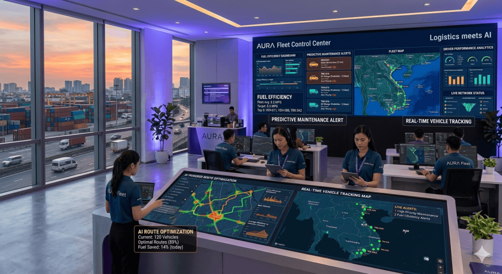 AI Trong Vận Tải & Giao Thông Thông Minh: Tối Ưu Lộ Trình, An Toàn Hơn, Tiết Kiệm Nhiên Liệu 1 Gemini Generated Image wmdx7iwmdx7iwmdx 1