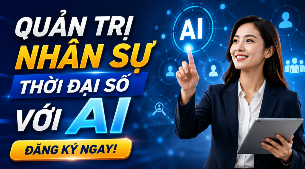 Trong bối cảnh chuyển đổi số đang diễn ra mạnh mẽ, quản trị nhân sự thời đại AI đang trở thành xu hướng quan trọng giúp doanh nghiệp tối ưu quy trình quản lý nhân sự, nâng cao hiệu quả vận hành và cải thiện trải nghiệm nhân viên. Việc ứng dụng AI vào quản trị nhân sự giúp tiết kiệm thời gian, giảm áp lực xử lý thủ công và hỗ trợ ra quyết định chính xác hơn.