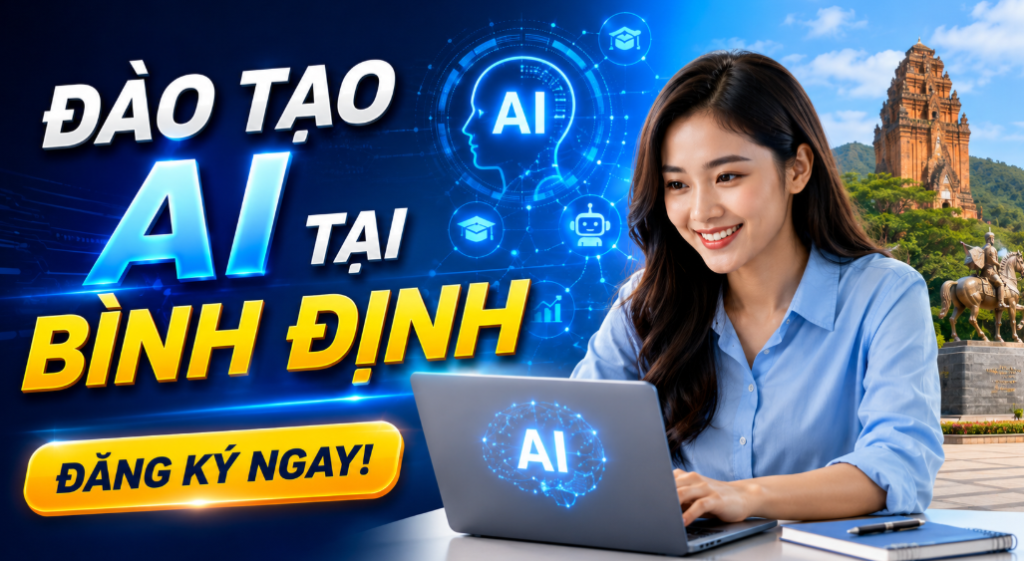 Trong bối cảnh chuyển đổi số diễn ra mạnh mẽ, nhu cầu đào tạo AI tại doanh nghiệp Bình Định đang ngày càng gia tăng khi nhiều doanh nghiệp mong muốn ứng dụng công nghệ để tối ưu vận hành, nâng cao hiệu suất làm việc và tăng khả năng cạnh tranh. Việc ứng dụng AI không còn là xu hướng dành riêng cho các tập đoàn lớn mà đang trở thành công cụ thực chiến cho mọi lĩnh vực như kinh doanh, marketing, kế toán, nhân sự, giáo dục và sản xuất.