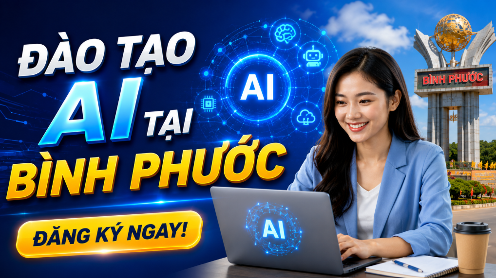 Trong bối cảnh chuyển đổi số diễn ra mạnh mẽ, nhu cầu đào tạo AI tại doanh nghiệp Bình Phước đang ngày càng gia tăng khi nhiều doanh nghiệp mong muốn ứng dụng công nghệ để tối ưu vận hành, nâng cao hiệu suất làm việc và tăng khả năng cạnh tranh. Việc ứng dụng AI không còn là xu hướng dành riêng cho các tập đoàn lớn mà đang trở thành công cụ thực chiến cho mọi lĩnh vực như kinh doanh, marketing, kế toán, nhân sự, giáo dục và sản xuất.