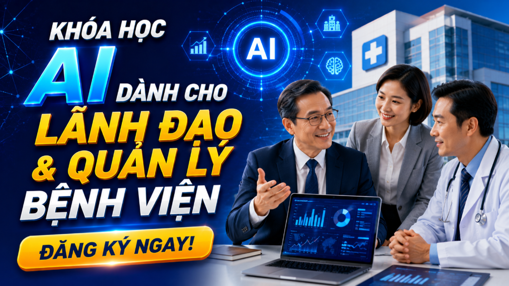 Trong bối cảnh chuyển đổi số diễn ra mạnh mẽ, AI dành cho lãnh đạo & quản lý bệnh viện đang trở thành giải pháp quan trọng giúp đội ngũ điều hành bệnh viện nâng cao hiệu quả vận hành, tối ưu quy trình quản trị và cải thiện chất lượng dịch vụ y tế. Việc ứng dụng AI giúp ban quản lý xử lý dữ liệu nhanh hơn, hỗ trợ ra quyết định chính xác hơn và tối ưu nguồn lực hiệu quả hơn.