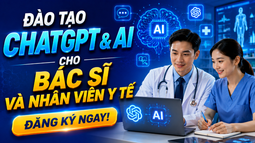 Trong bối cảnh chuyển đổi số diễn ra mạnh mẽ, nhu cầu ứng dụng ChatGPT & AI cho bác sĩ và nhân viên y tế đang ngày càng gia tăng khi các cơ sở y tế và bệnh viện mong muốn tối ưu vận hành, nâng cao hiệu quả khám chữa bệnh và cải thiện trải nghiệm bệnh nhân. Việc ứng dụng AI giúp đội ngũ bác sĩ và nhân viên y tế xử lý dữ liệu nhanh hơn, giảm áp lực công việc và nâng cao hiệu suất chuyên môn.