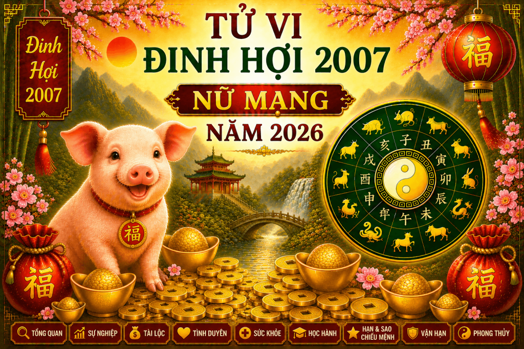 Tử vi Đinh Hợi 2007 nữ mạng năm 2026