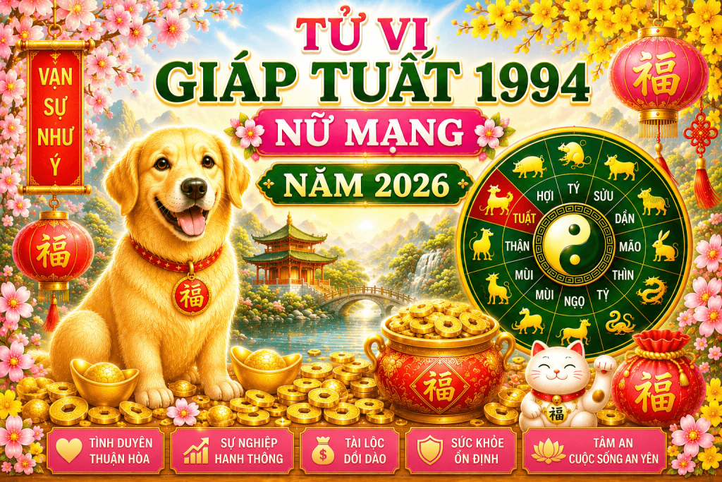 Tử vi Giáp Tuất 1994 nữ mạng năm 2026 1 Tử vi Giáp Tuất 1994 nữ mạng năm 2026
