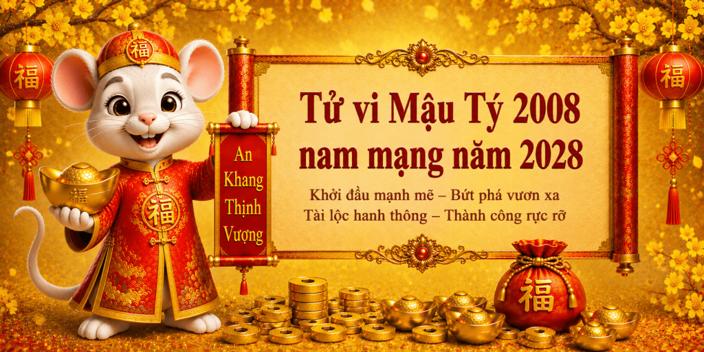 Tử vi Mậu Tý 2008 nam mạng năm 2028 1 Tử vi Mậu Tý 2008 nam mạng năm 2028