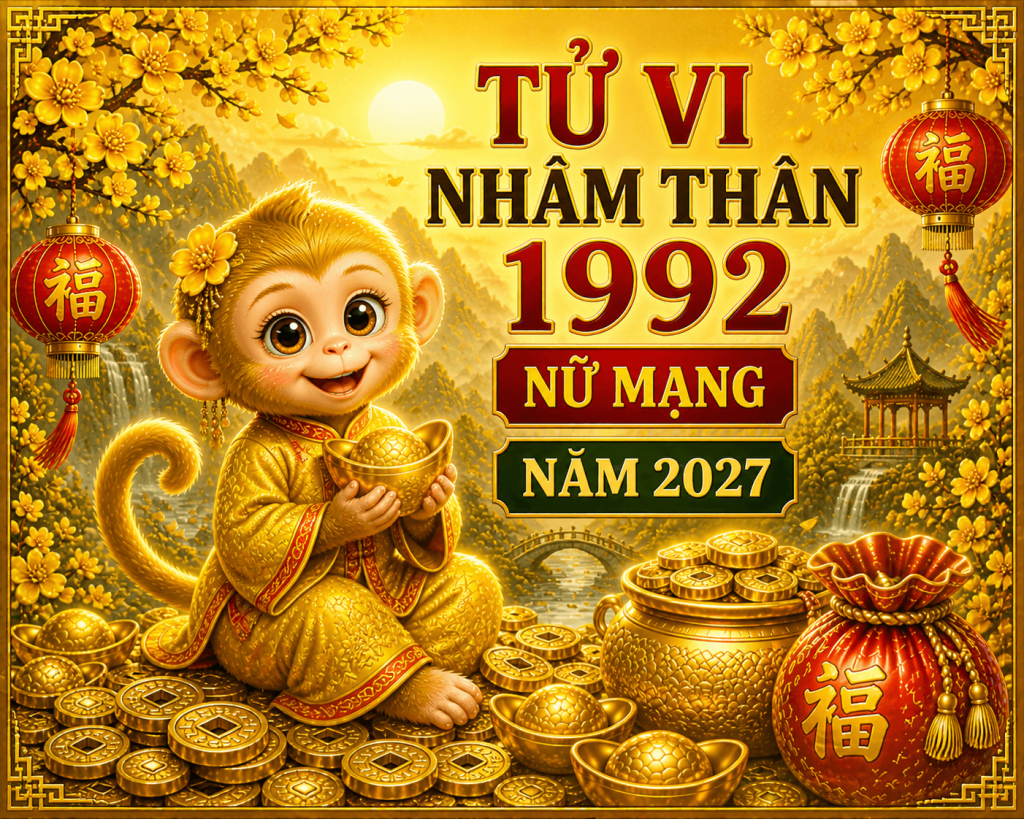 Tử vi Nhâm Thân 1992 nữ mạng năm 2027 1 Tử vi Nhâm Thân 1992 nữ mạng năm 2027