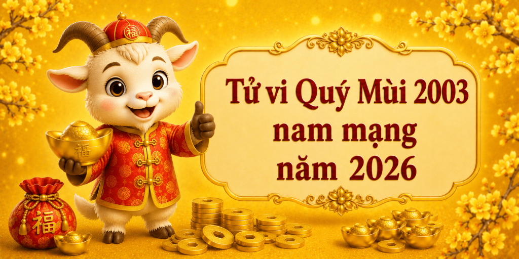 Tử vi Quý Mùi 2003 nam mạng năm 2026