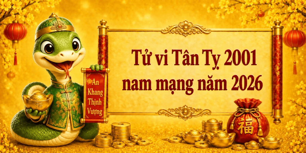 Tử vi Tân Tỵ 2001 nam mạng năm 2026
