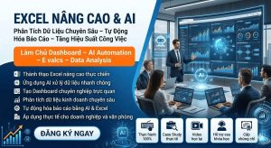 Excel nâng cao và AI: Sự kết hợp hoàn hảo cho phân tích dữ liệu chuyên sâu