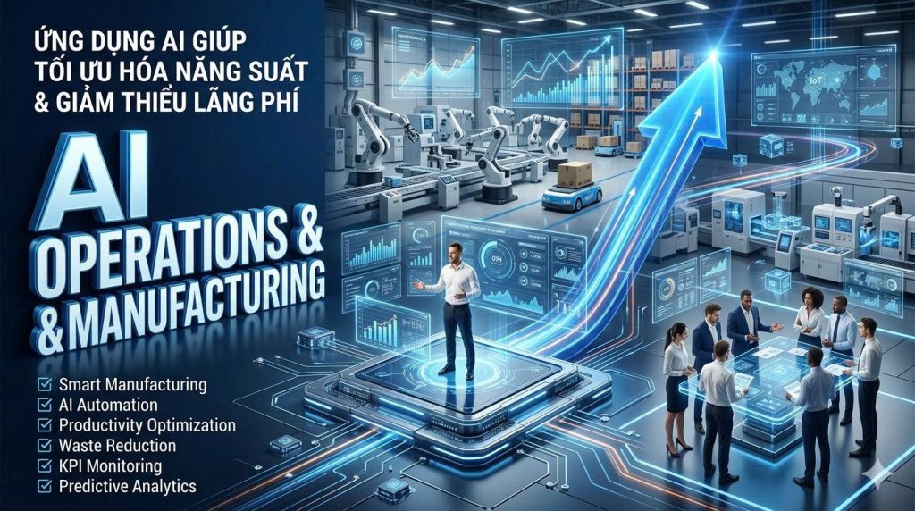 AI trong Quản trị Vận hành và Sản xuất: Tối ưu hóa năng suất và giảm thiểu lãng phí