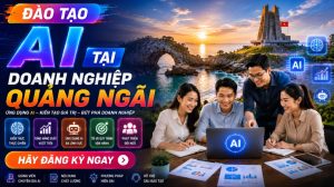 Đào tạo AI tại Quảng Ngãi dành cho doanh nghiệp, cơ quan, tổ chức và cá nhân muốn ứng dụng trí tuệ nhân tạo vào công việc thực tế. Chương trình tập trung vào ChatGPT, các công cụ AI hiện đại và các giải pháp tự động hóa giúp nâng cao năng suất làm việc, tối ưu quy trình vận hành và thúc đẩy chuyển đổi số.