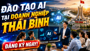 Đào tạo AI tại Thái Bình dành cho doanh nghiệp, cơ quan, tổ chức và cá nhân muốn ứng dụng trí tuệ nhân tạo vào công việc thực tế. Chương trình tập trung vào ChatGPT, các công cụ AI hiện đại và các giải pháp tự động hóa giúp nâng cao năng suất làm việc, tối ưu quy trình vận hành và thúc đẩy chuyển đổi số.