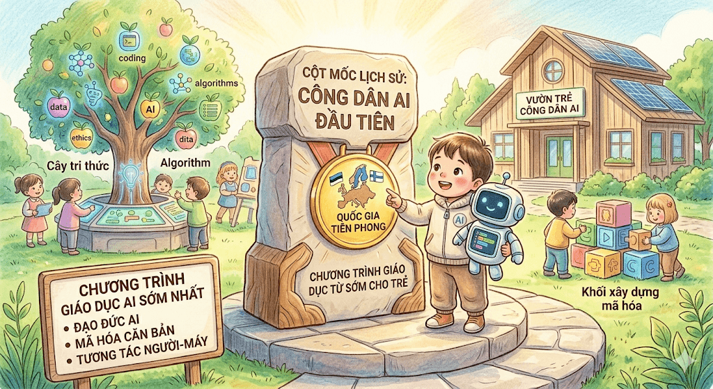 Quốc gia nào đào tạo công dân AI từ sớm nhất? 1 Quốc gia nào đào tạo công dân AI từ sớm nhất