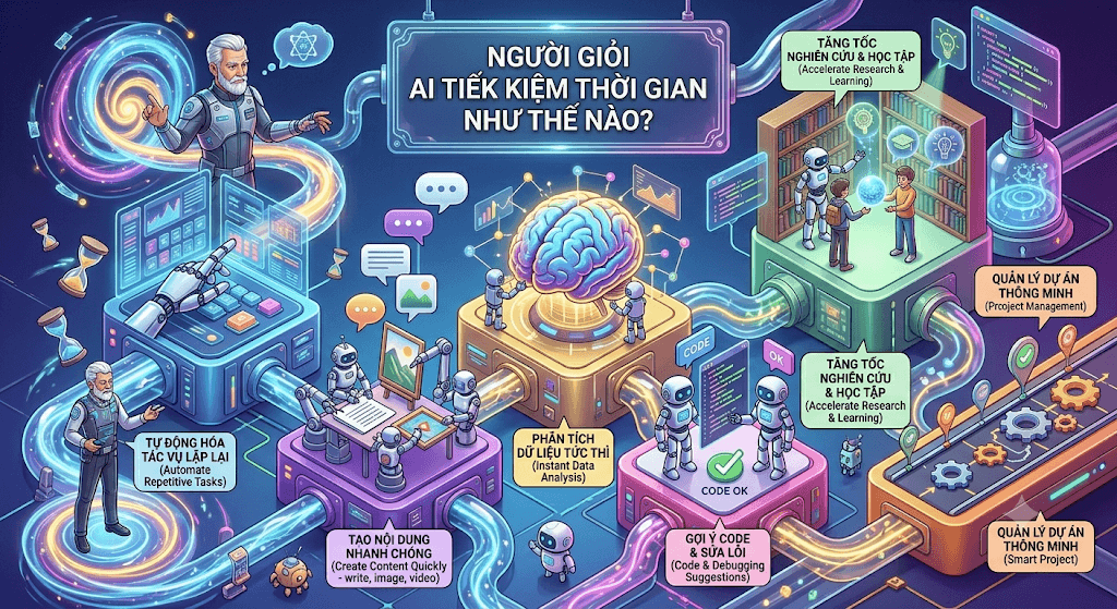 Người giỏi AI tiết kiệm thời gian như thế nào?