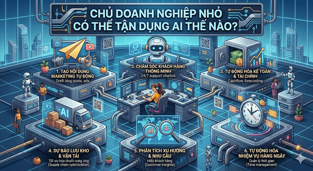 Chủ doanh nghiệp nhỏ có thể tận dụng AI