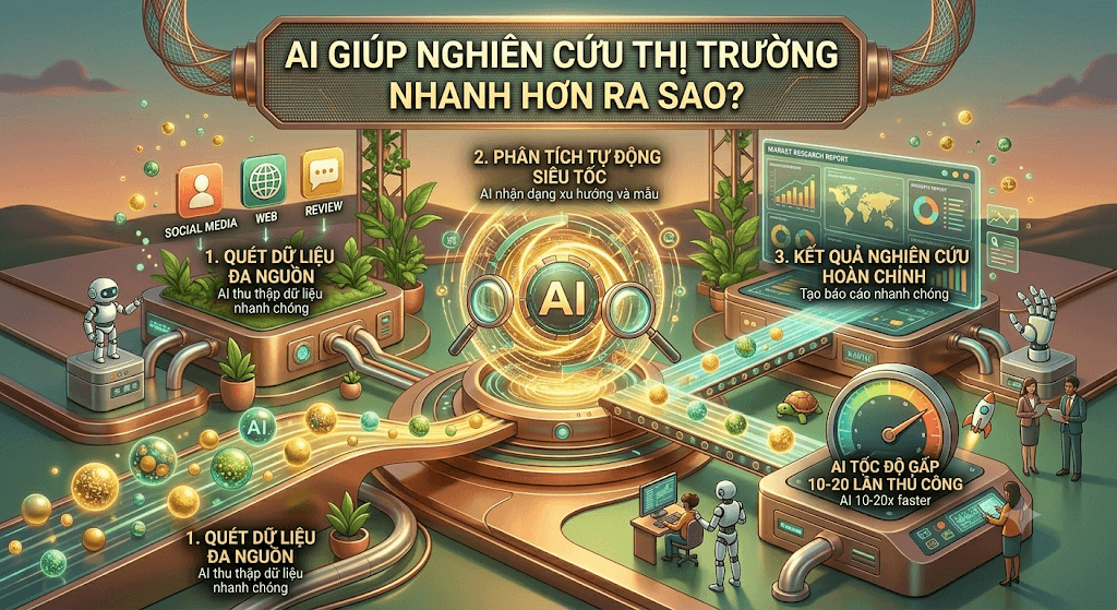 AI giúp nghiên cứu thị trường nhanh hơn ra sao? 1 AI giúp nghiên cứu thị trường nhanh hơn