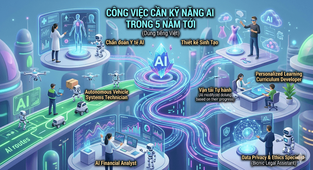 Công việc nào sẽ cần kỹ năng AI trong 5 năm tới?
