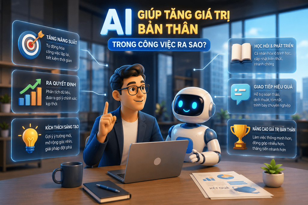 AI giúp tăng giá trị bản thân trong công việc ra sao?