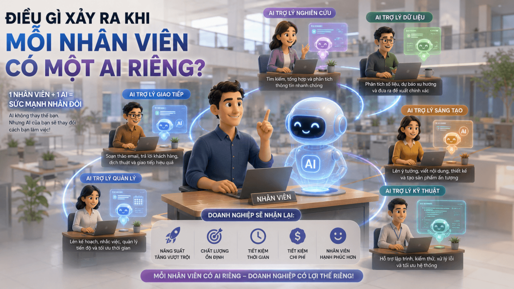 Điều gì xảy ra khi mỗi nhân viên có một AI riêng? 1 Điều gì xảy ra khi mỗi nhân viên có một AI