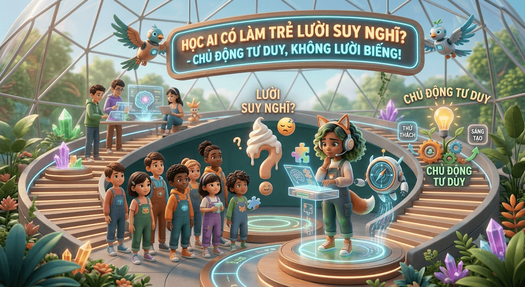 Học AI có làm trẻ lười suy nghĩ không?
